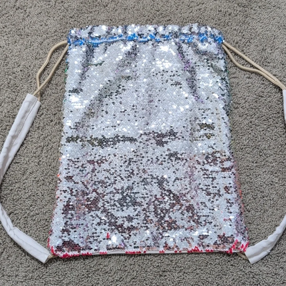 Unicorn Sequin Canvas Cinch Bag Little Girl Accessories‎